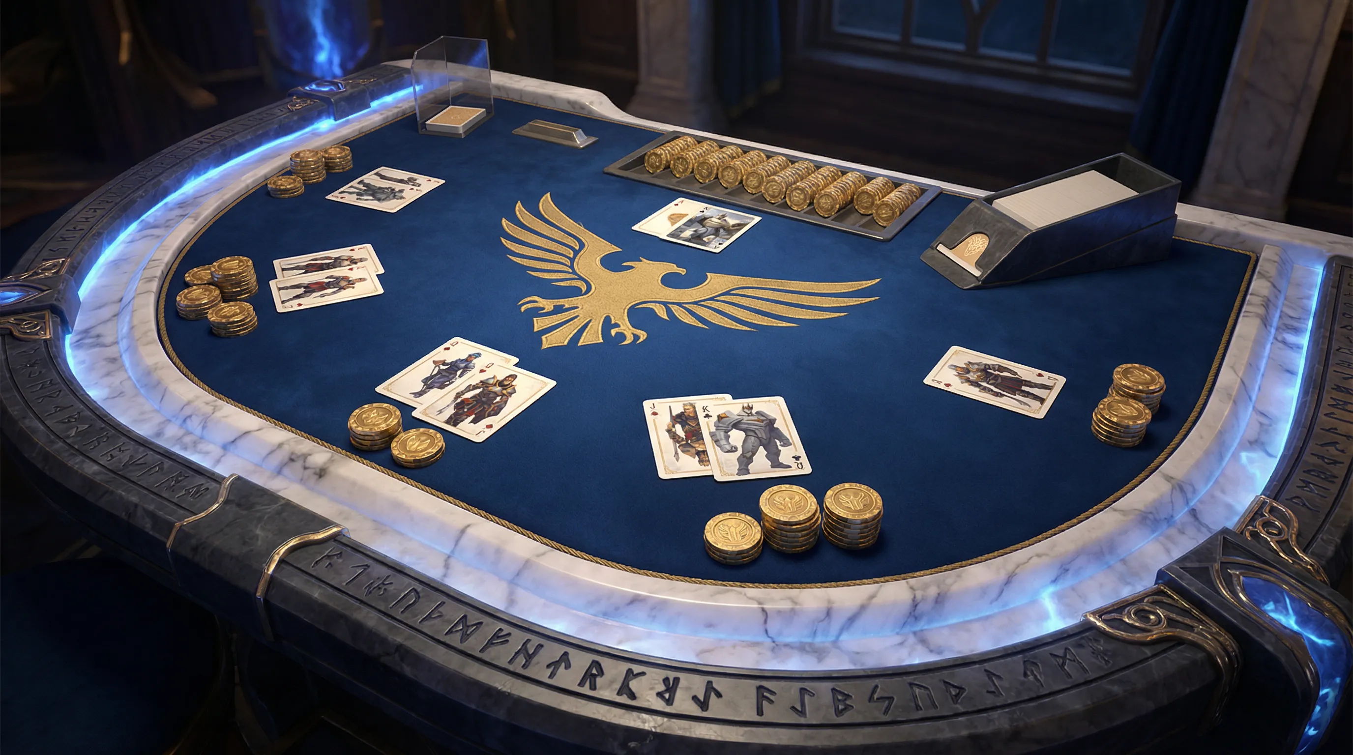 Blackjack Demaciano - Mesa de 21 pontos com tema real