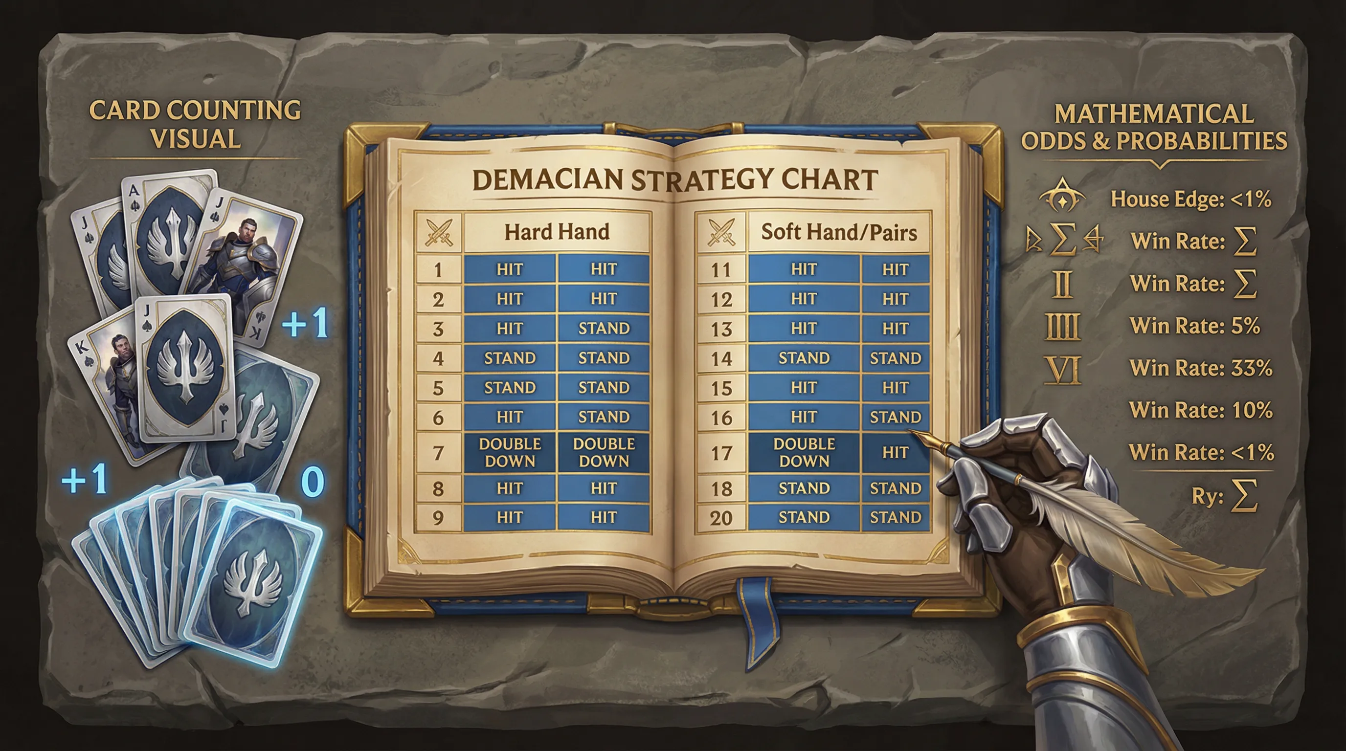 Tabela de Estratégia Básica de Blackjack - Guia visual de decisões